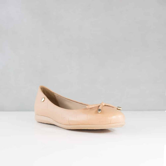 BALETAS PARA MUJER BELGRANO CUERO NUDE