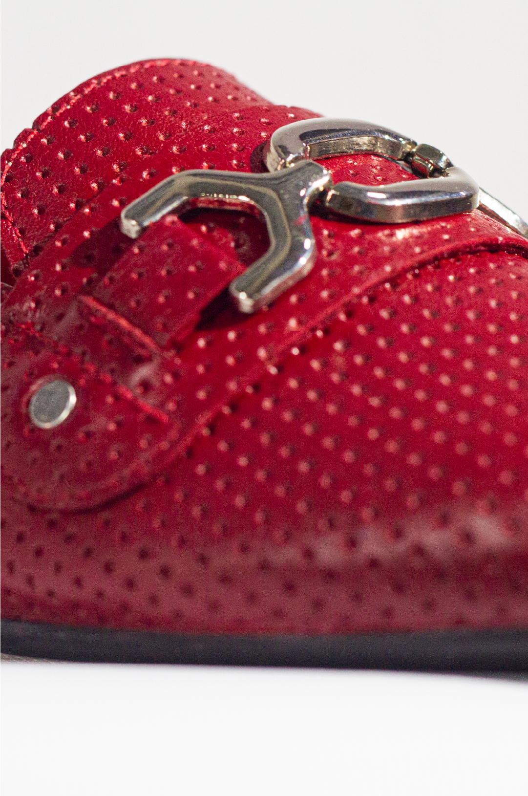 BALETAS PARA MUJER TERNI CUERO ROJO