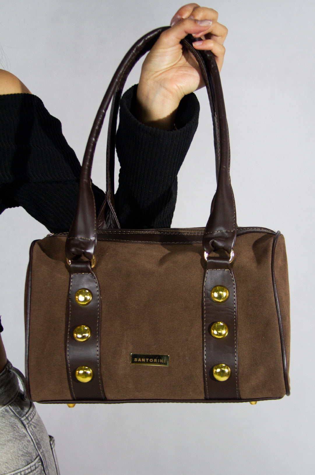 BOLSOS VALEN CUERO CAFE