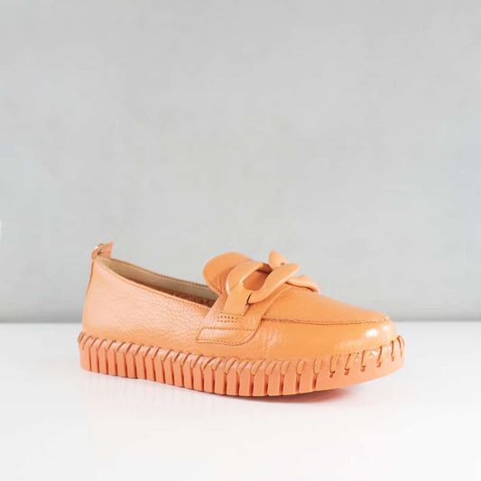 ZAPATOS PARA MUJER MELINA CUERO NARANJA