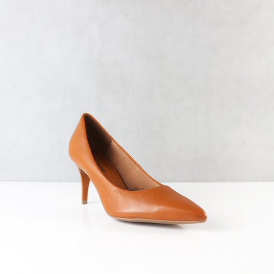 TACONES PARA MUJER NEW CUERO MIEL