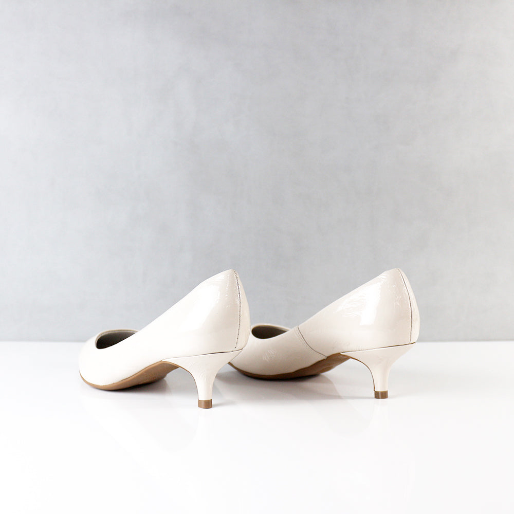 TACONES PARA MUJER PUMP CUERO BLANCO