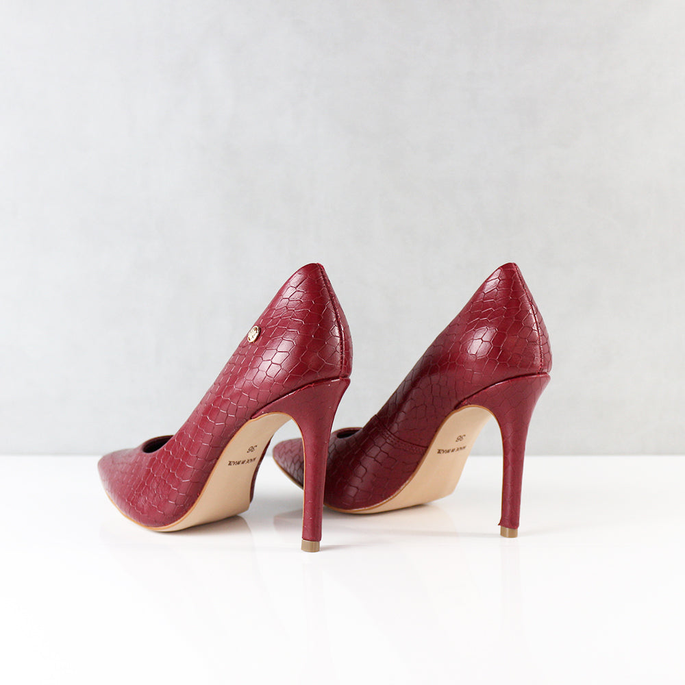 TACONES PARA MUJER KARINA CUERO CEREZA