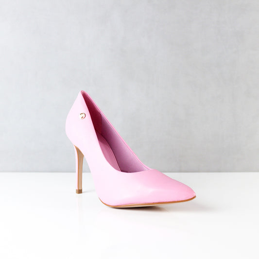 TACONES PARA MUJER KARINA CUERO ROSA