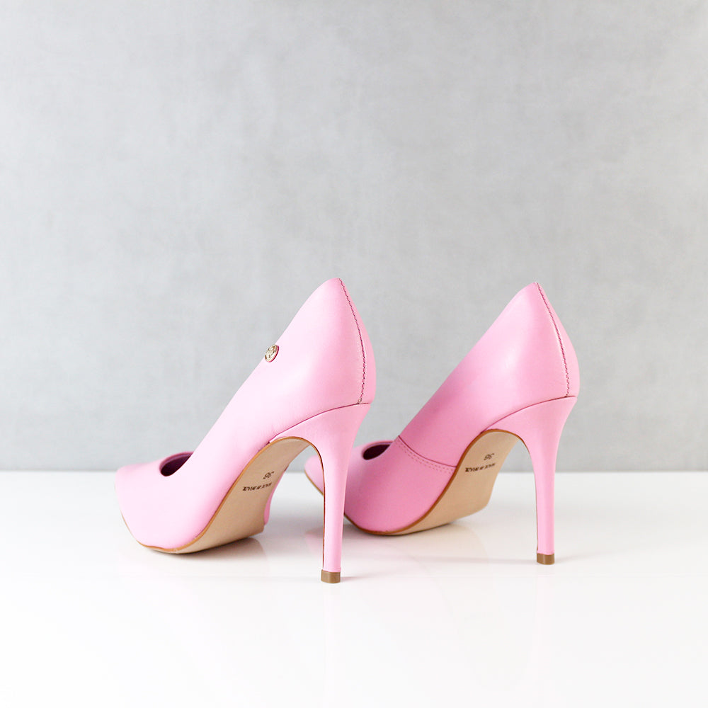 TACONES PARA MUJER KARINA CUERO ROSA