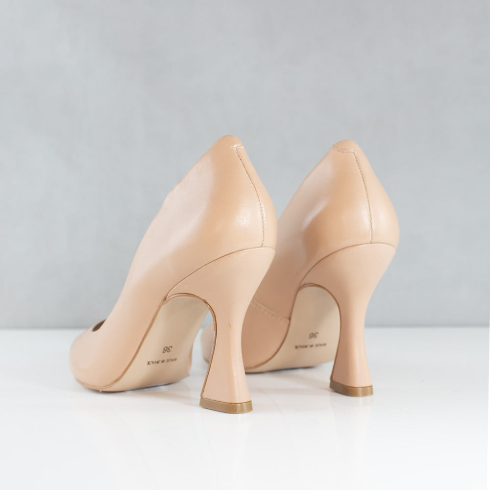 TACONES PARA MUJER LUCIA CUERO BEIGE