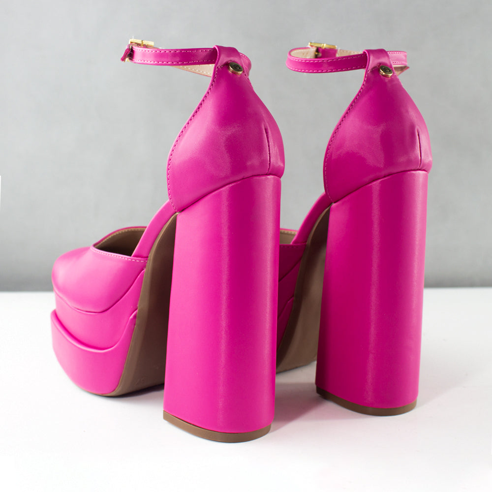 TACONES PARA MUJER KALY FUCSIA