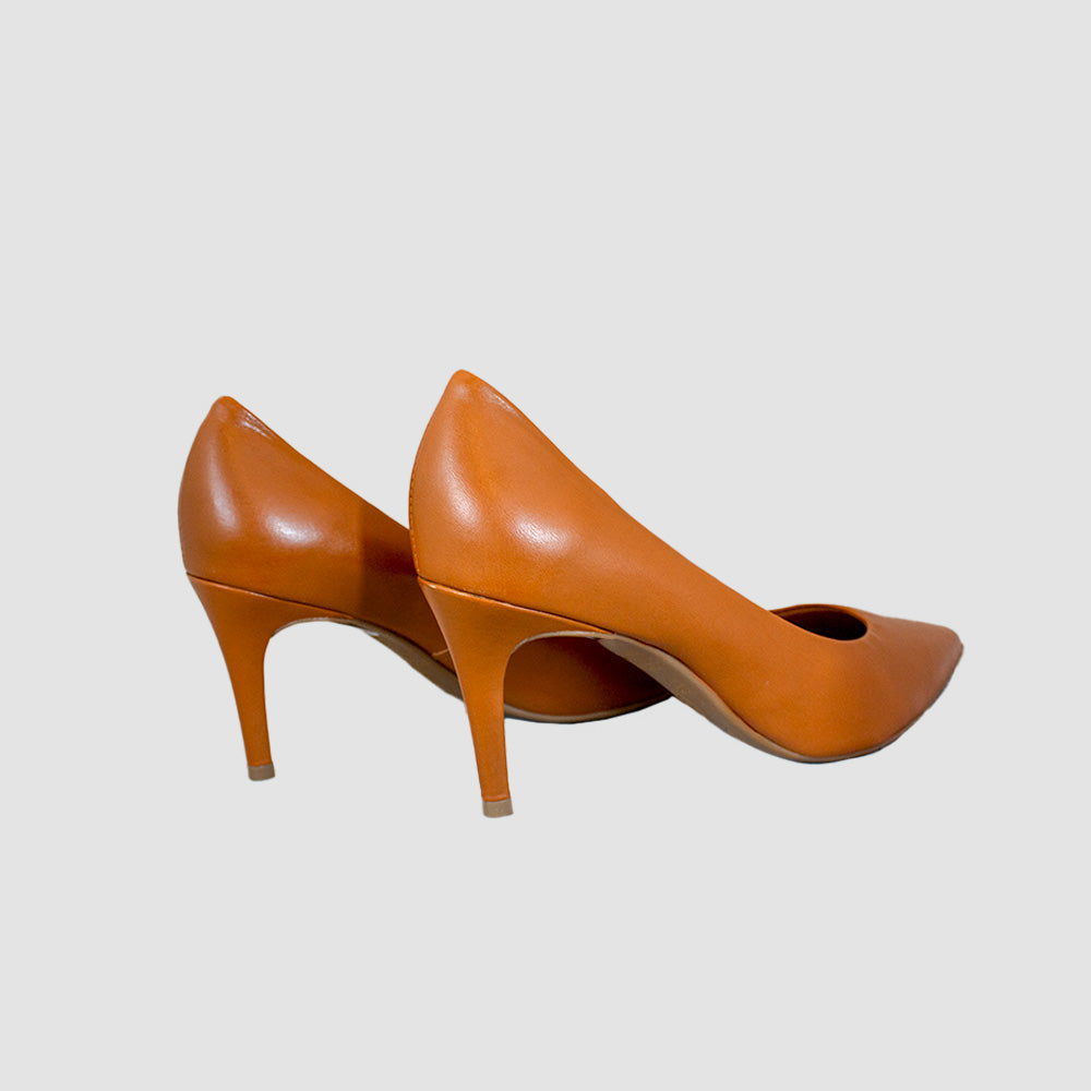 TACONES PARA MUJER OLIVA CUERO CAMEL