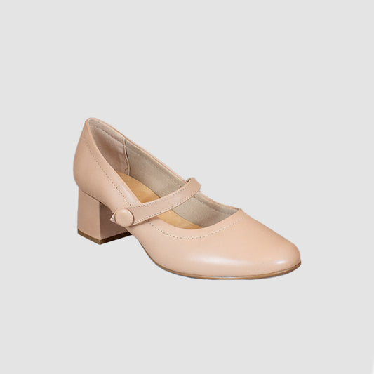 TACONES PARA MUJER LIANA CUERO NUDE