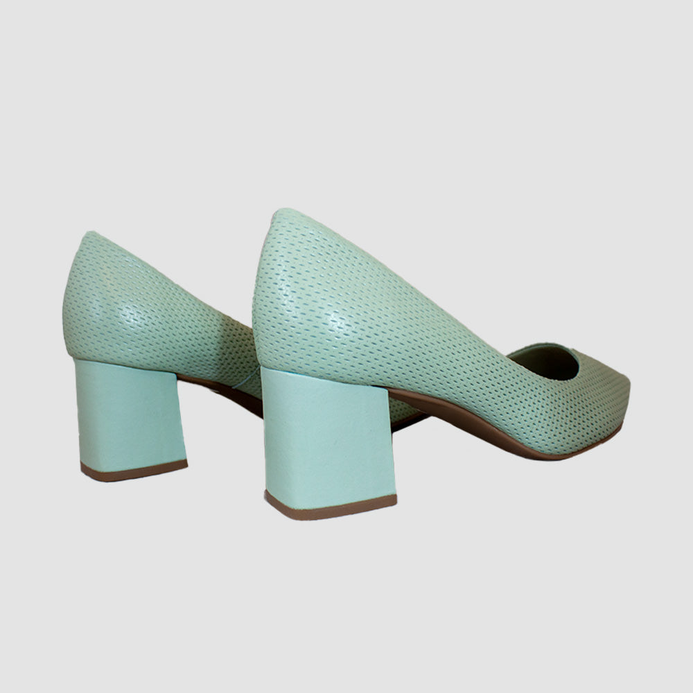 TACONES PARA MUJER ORIAN CUERO VERDE