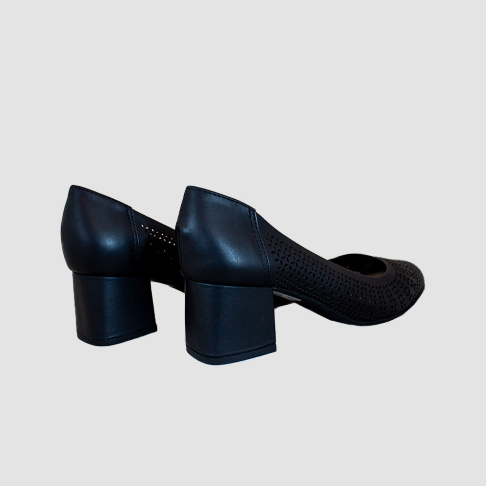 TACONES PARA MUJER ORIAN CUERO NEGRO