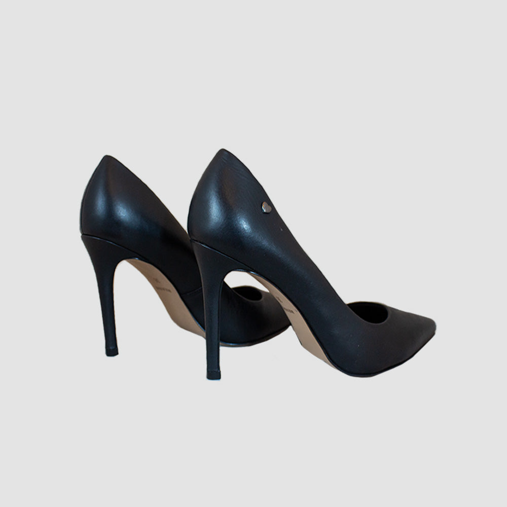 TACONES PARA MUJER ABUNA CUERO NEGRO