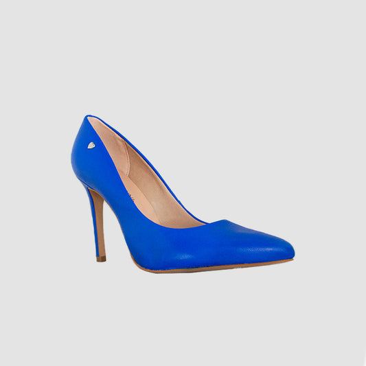 TACONES PARA MUJER ABUNA CUERO AZUL