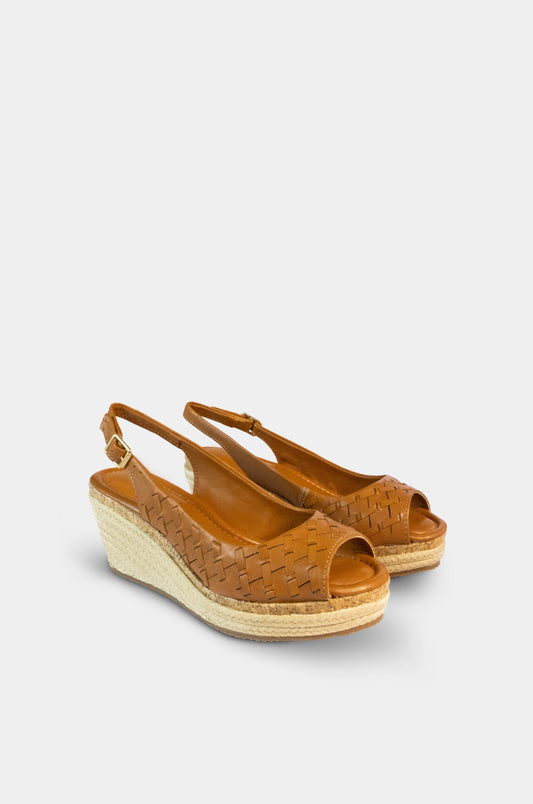 SANDALIAS PARA MUJER COMFY CUERO CANELA