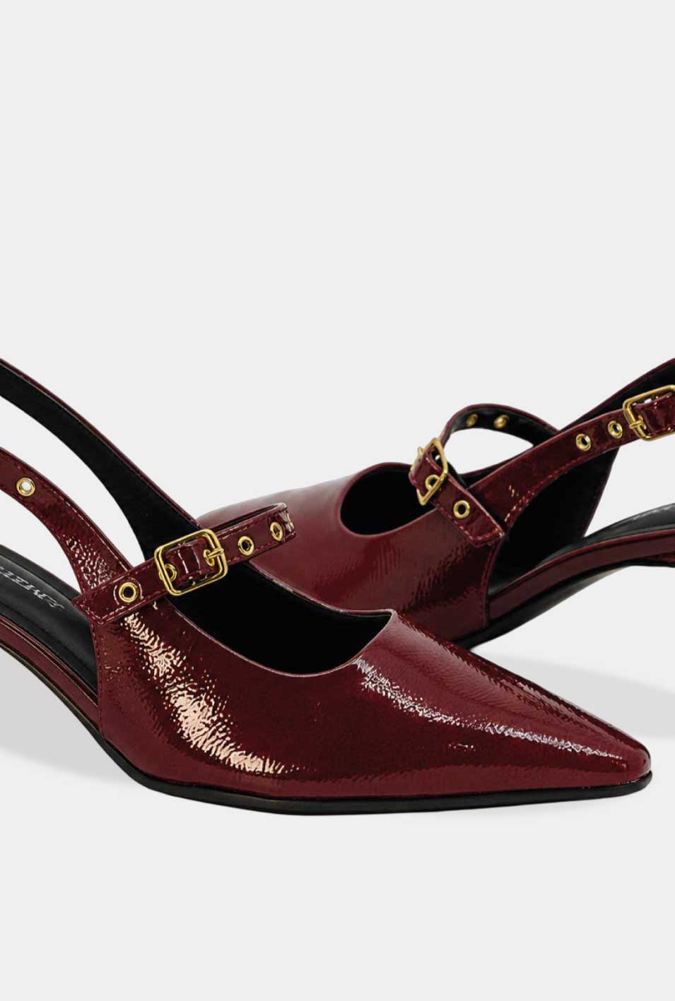 TACONES PARA MUJER GOLD VINOTINTO