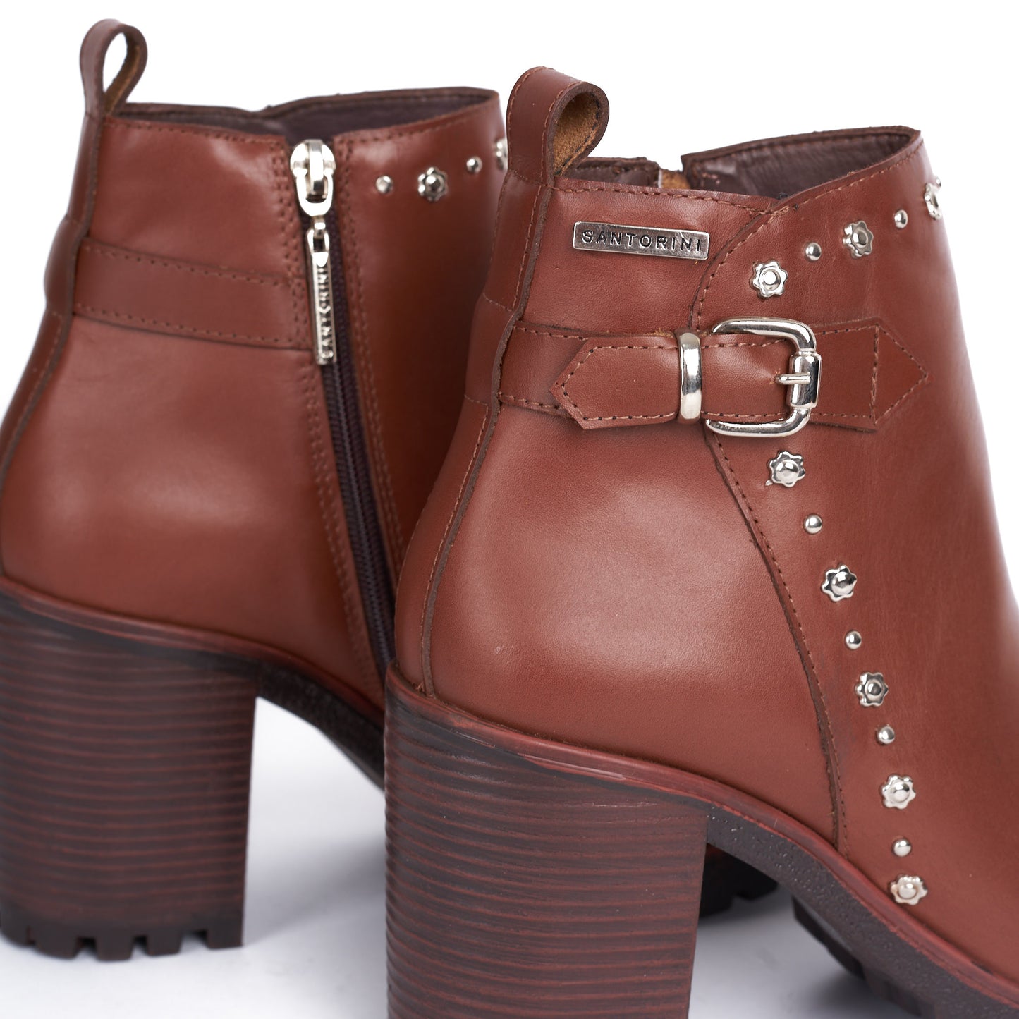 BOTINES PARA MUJER WARA CUERO MIEL