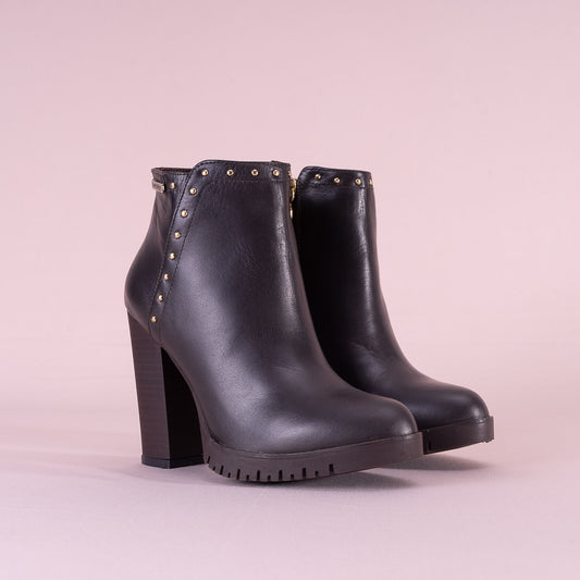 BOTINES PARA MUJER CLEO CUERO CAFE