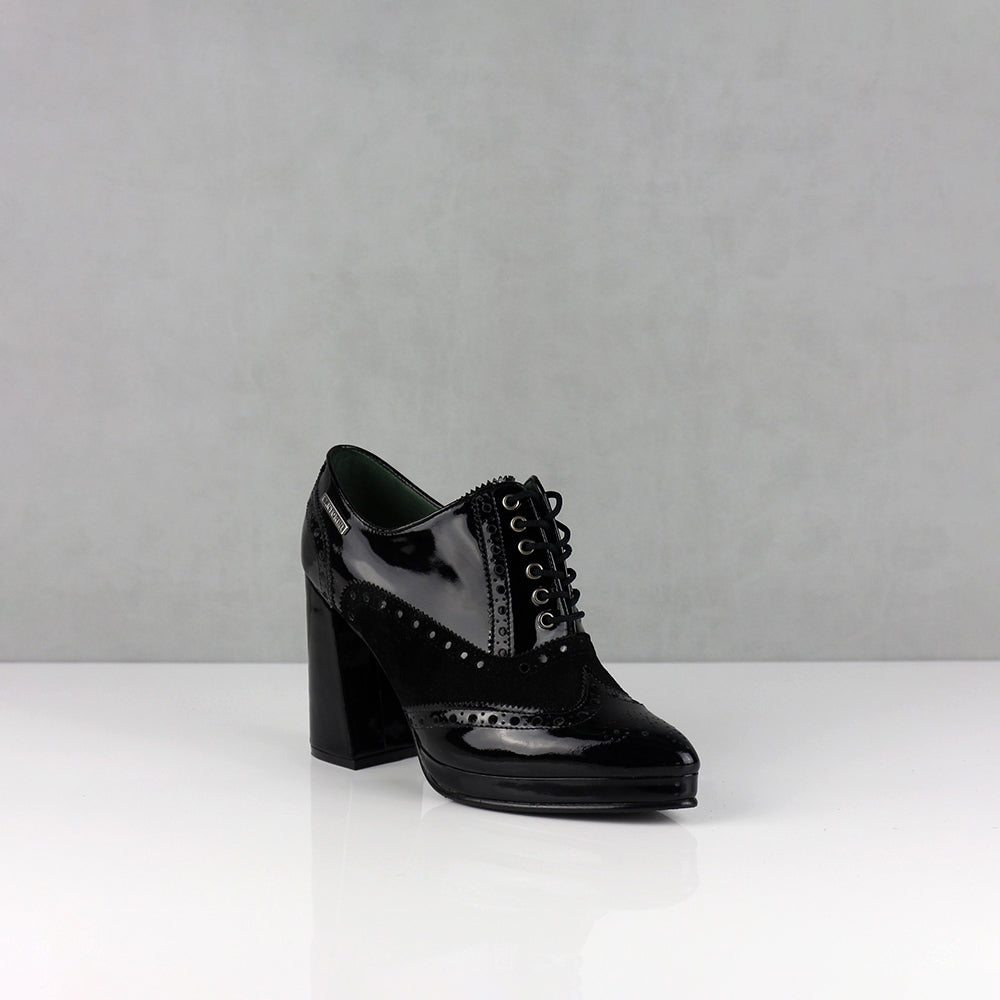 BOTINES PARA MUJER SAMA CUERO NEGRO