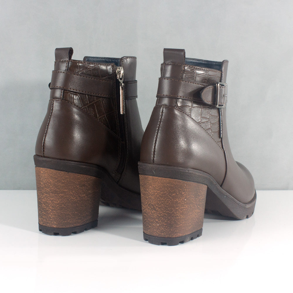 BOTINES PARA MUJER CUARZO CAFE