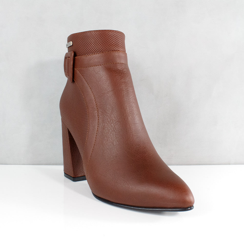 BOTINES PARA MUJER DARSI CUERO CAMEL