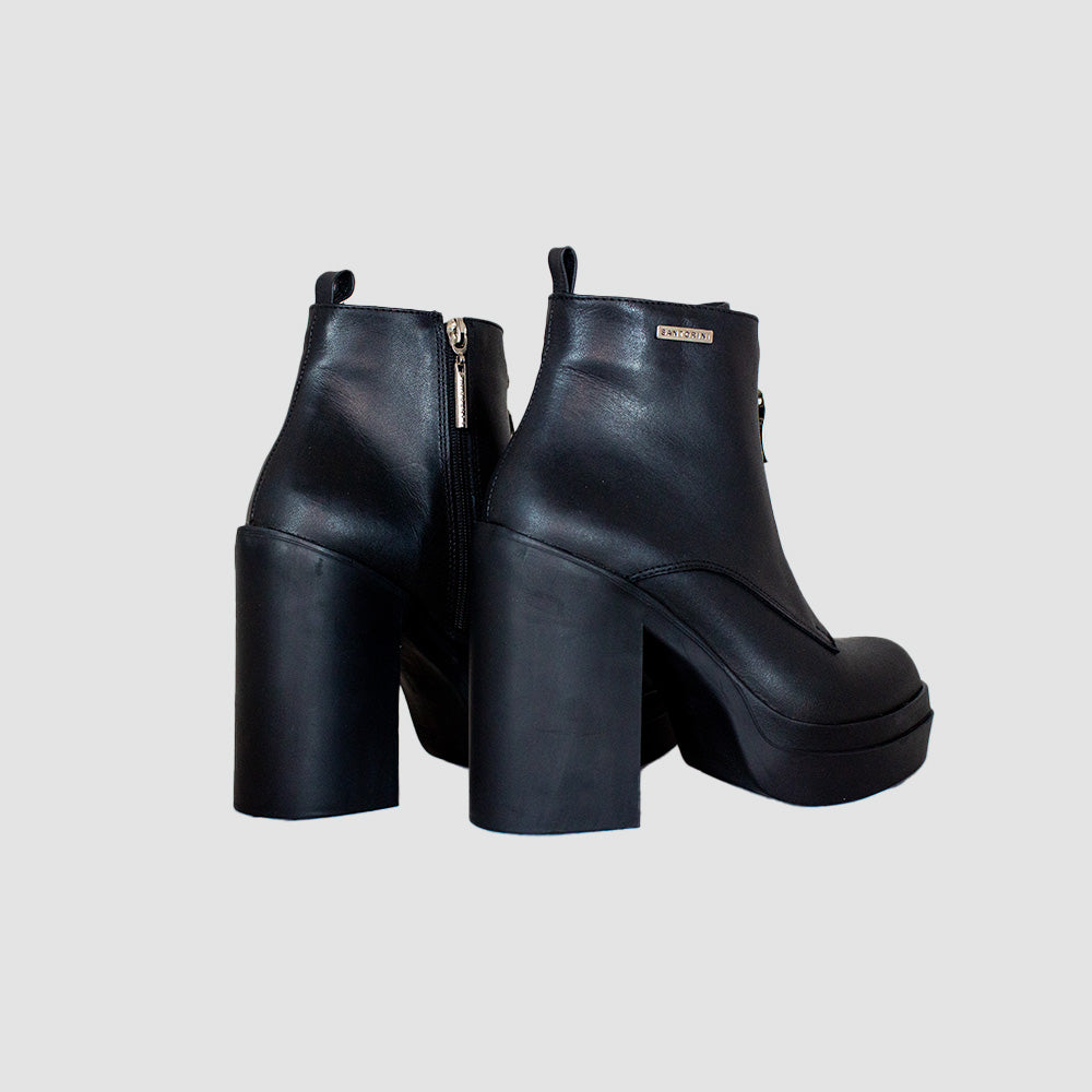 BOTINES PARA MUJER DUAN CUERO NEGRO
