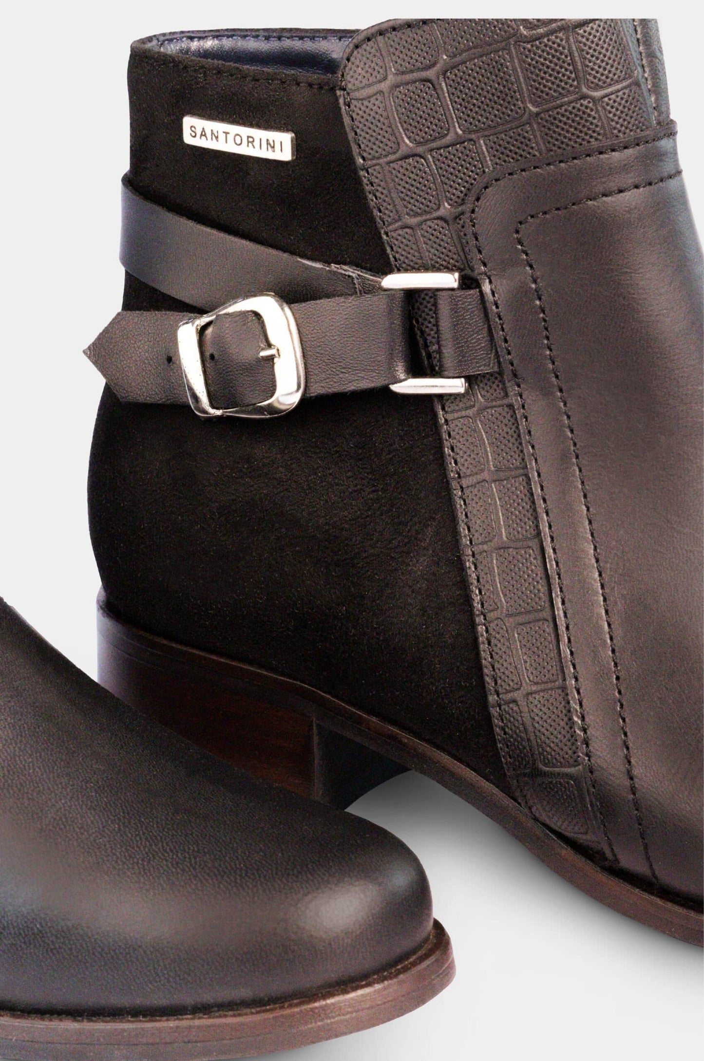 BOTINES PARA MUJER PERETEA CUERO NEGRO