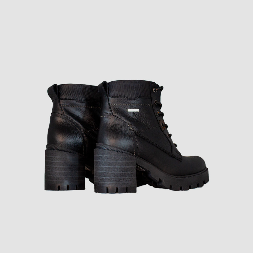BOTINES PARA MUJER GAKPO CUERO NEGRO