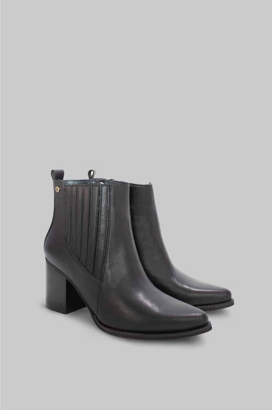 BOTINES PARA MUJER ARTENISA CUERO NEGRO