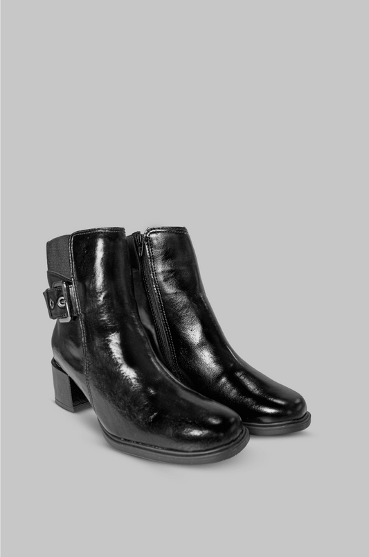 BOTINES PARA MUJER CLARICE CUERO NEGRO