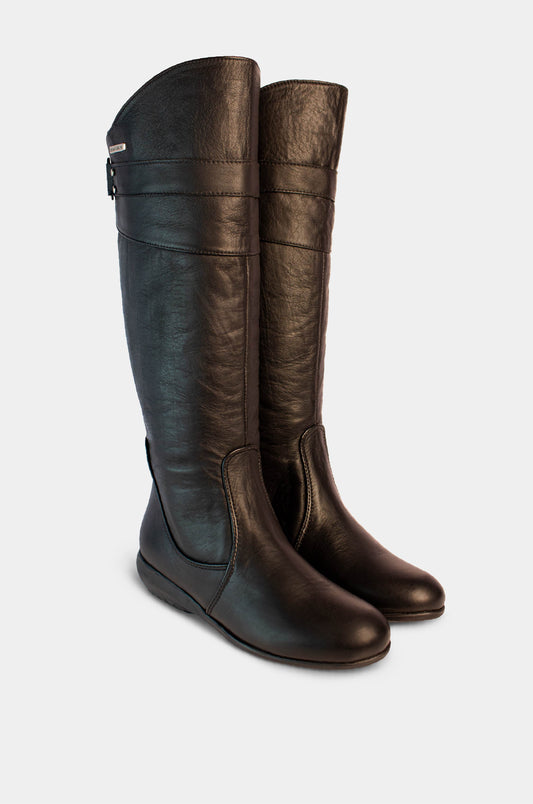 BOTAS PARA MUJER KAROL CUERO NEGRO
