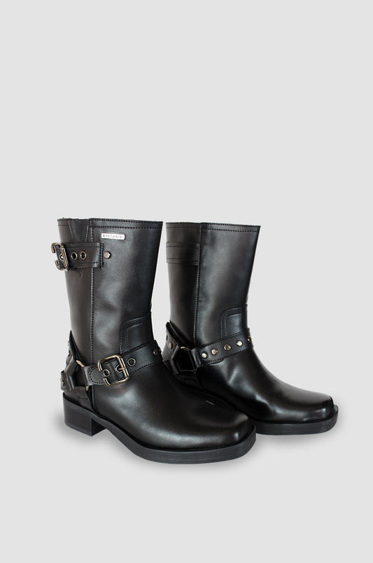 BOTAS PARA MUJER BARNIS NEGRO