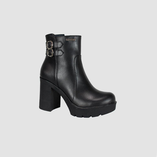 BOTINES PARA MUJER LUISA CUERO NEGRO