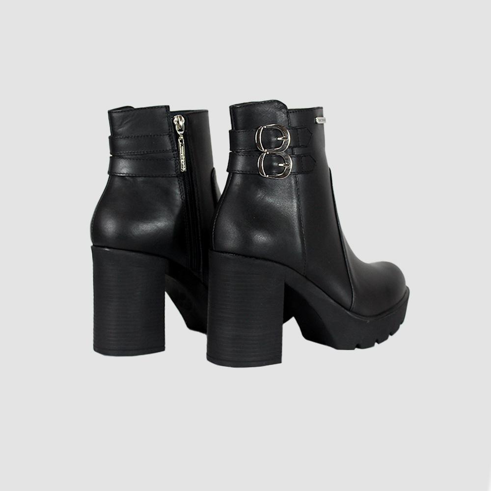 BOTINES PARA MUJER LUISA CUERO NEGRO