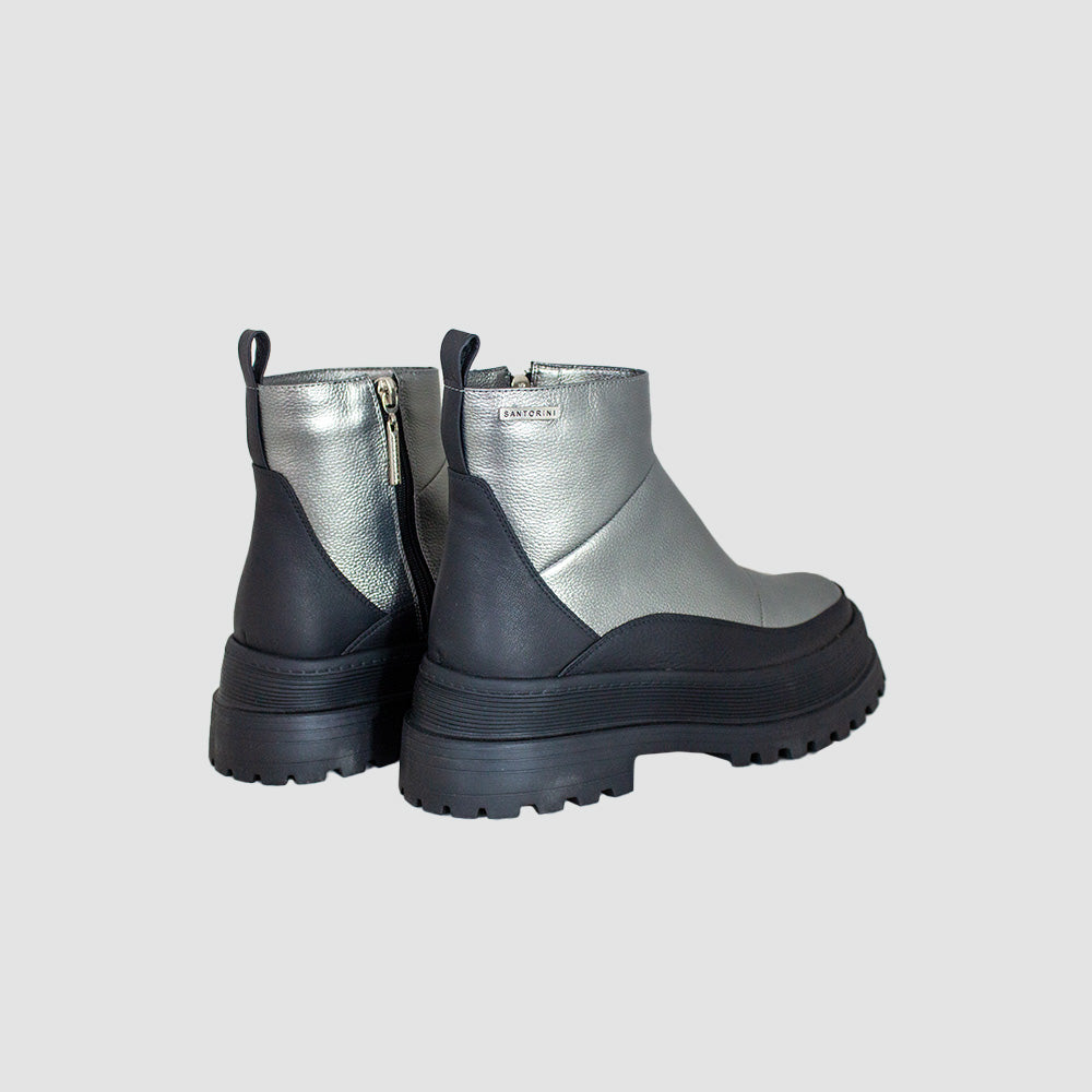 BOTINES PARA MUJER NELLY CUERO PLATA