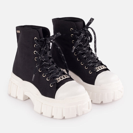 BOTINES PARA MUJER CHAVIN NEGRO