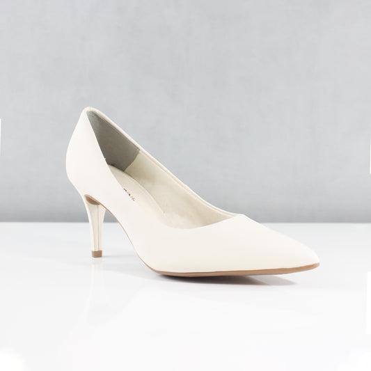 TACONES PARA MUJER GIOGINA CUERO BLANCO