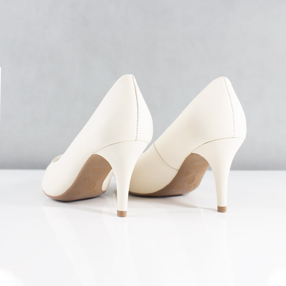 TACONES PARA MUJER GIOGINA CUERO BLANCO