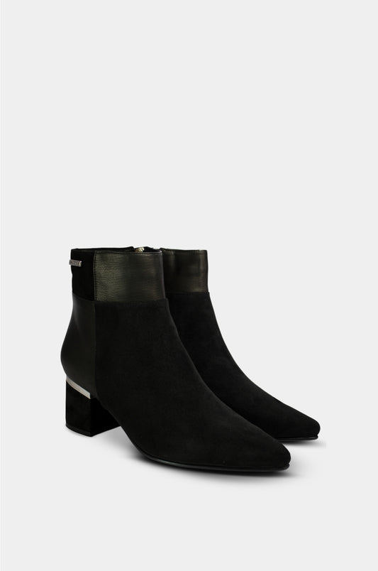 BOTINES PARA MUJER ISABELLA CUERO NEGRO