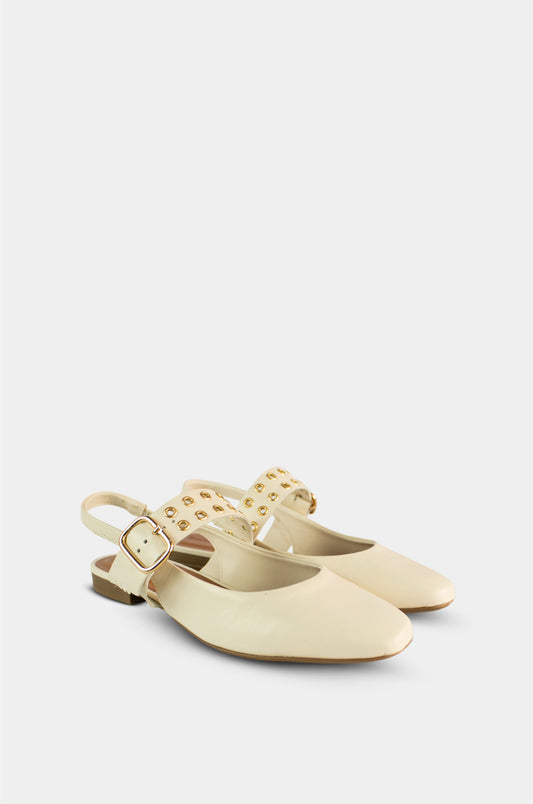 BALETAS PARA MUJER AVELA CUERO BLANCO