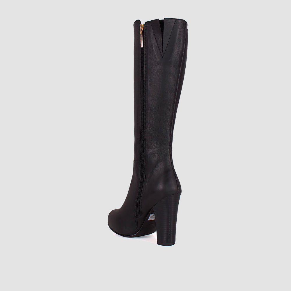 BOTAS PARA MUJER TAI CUERO NEGRO