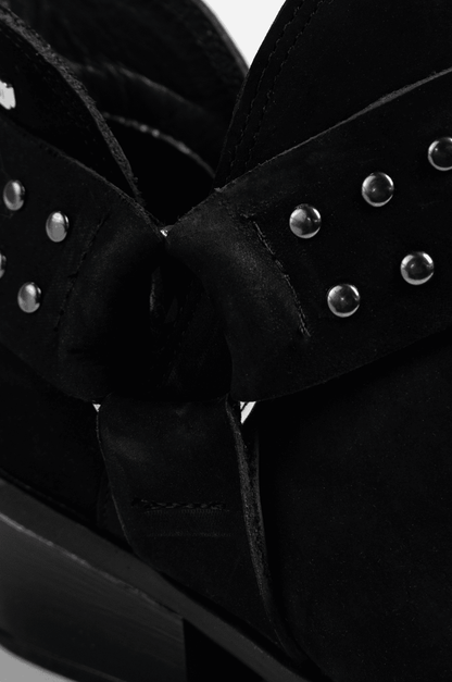 BOTINES PARA MUJER CHIC CUERO NEGRO