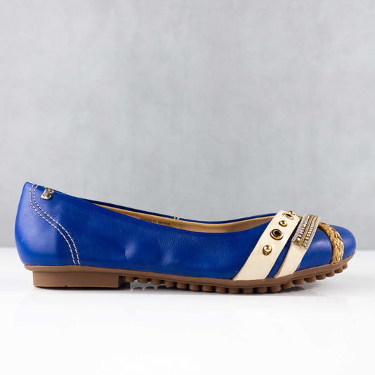 BALETAS PARA MUJER MABEL CUERO AZUL