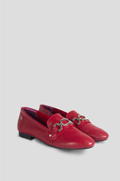 BALETAS PARA MUJER TERNI CUERO ROJO