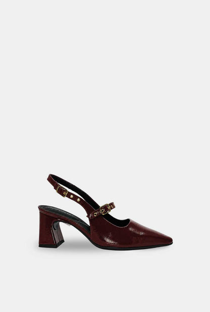 TACONES PARA MUJER GOLD VINOTINTO