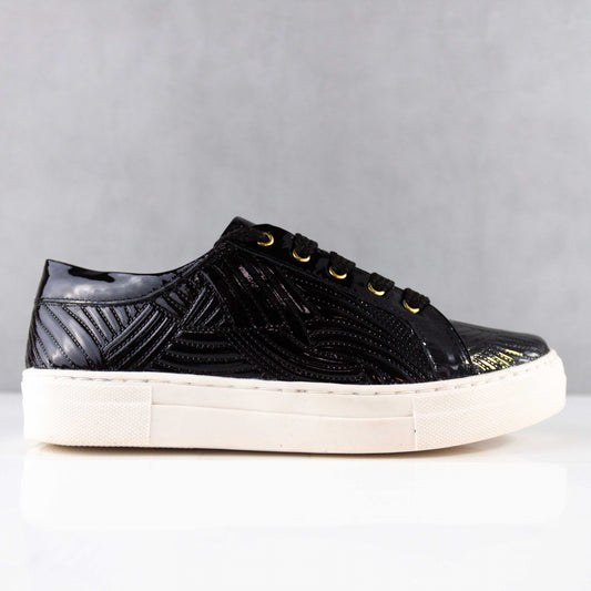 TENIS PARA MUJER IRISVERNO CUERO NEGRO