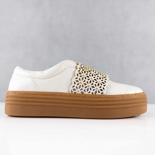 TENIS PARA MUJER IASMIN2 CUERO BLANCO