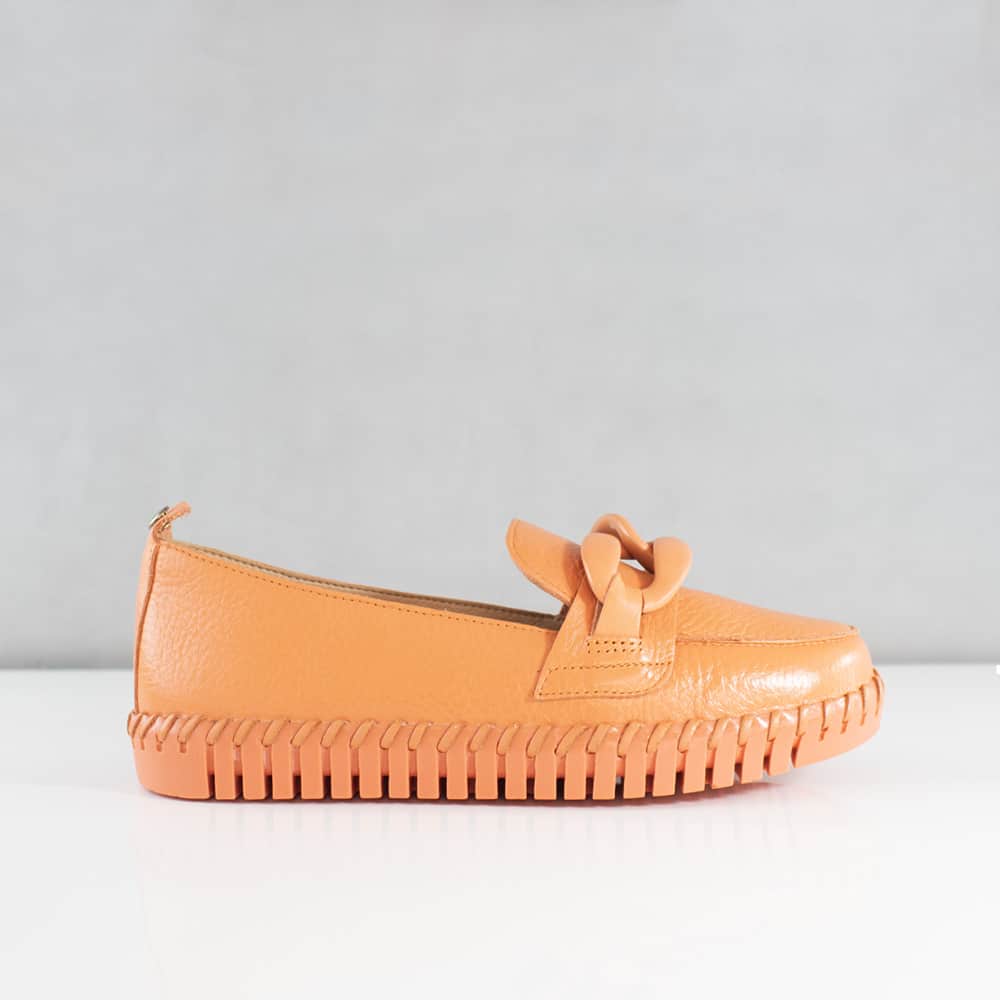 ZAPATOS PARA MUJER MELINA CUERO NARANJA