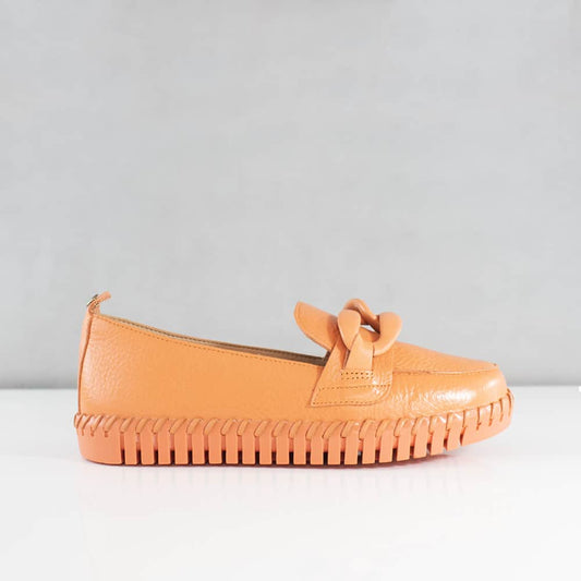 ZAPATOS PARA MUJER MELINA CUERO NARANJA