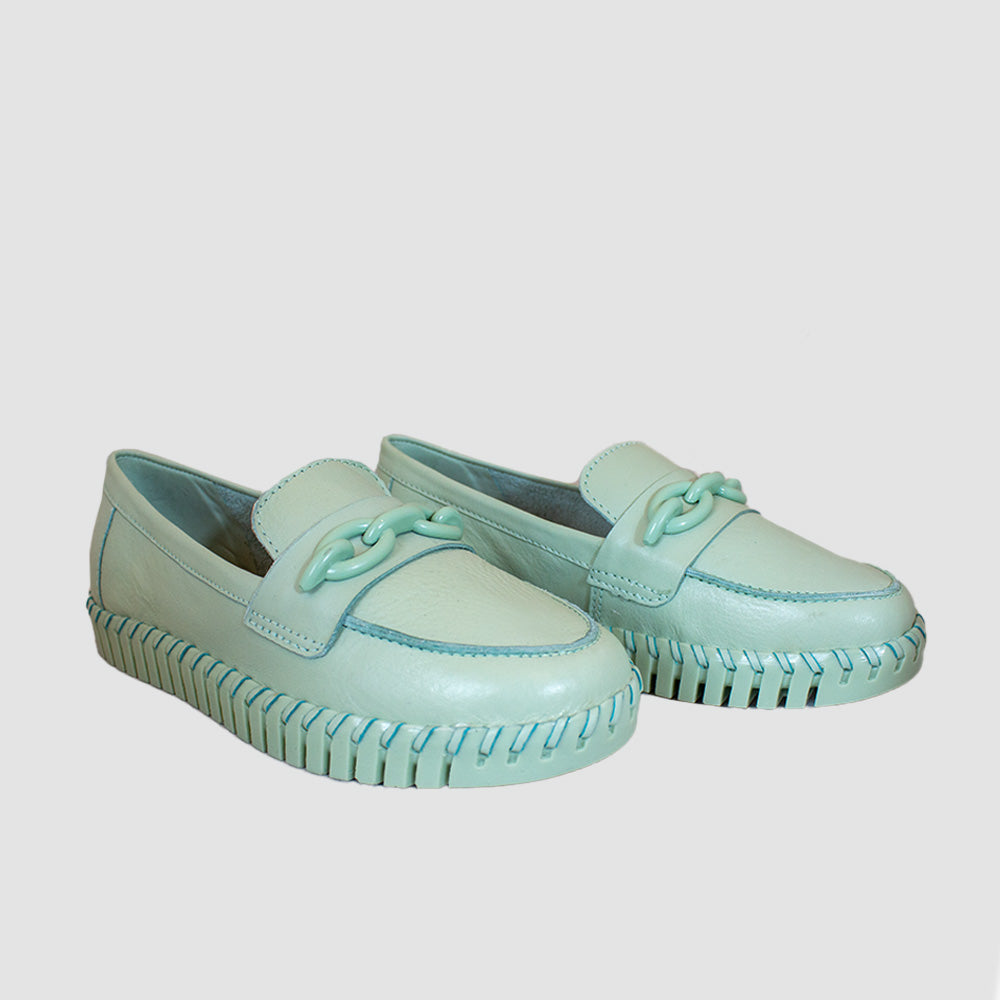 ZAPATOS PARA MUJER SOLAN CUERO VERDE