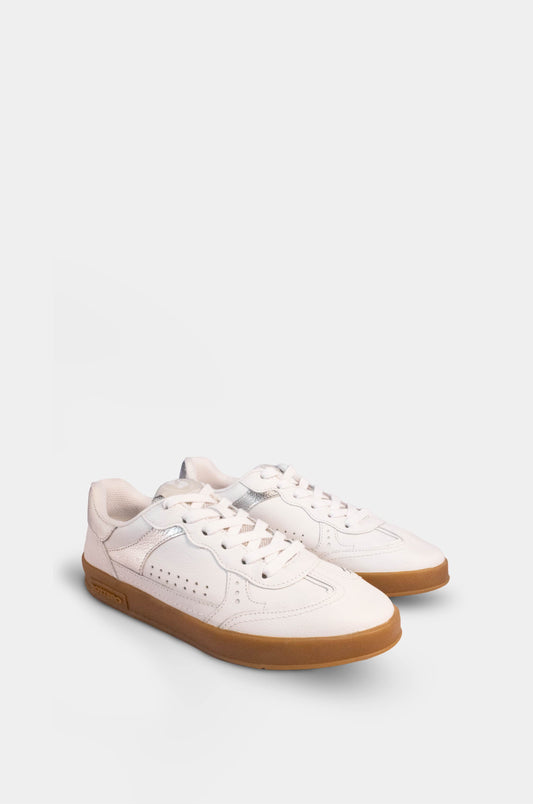 TENIS PARA MUJER FLEX CUERO BLANCO